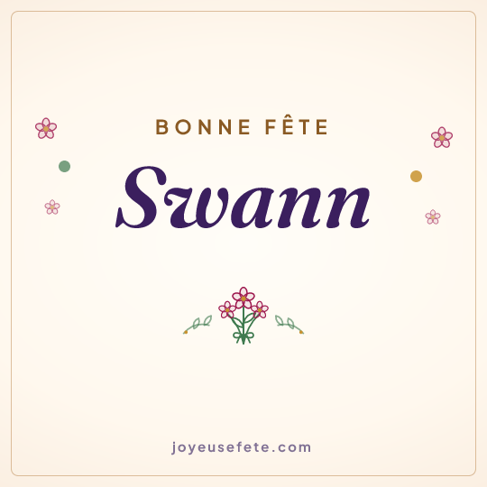 Image carrée « Bonne fête Swann » pour WhatsApp