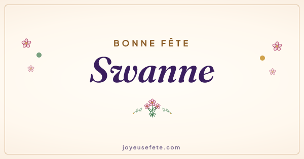 Image « Bonne fête Swanne » au format large
