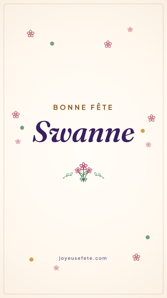 Image « Bonne fête Swanne » au format story