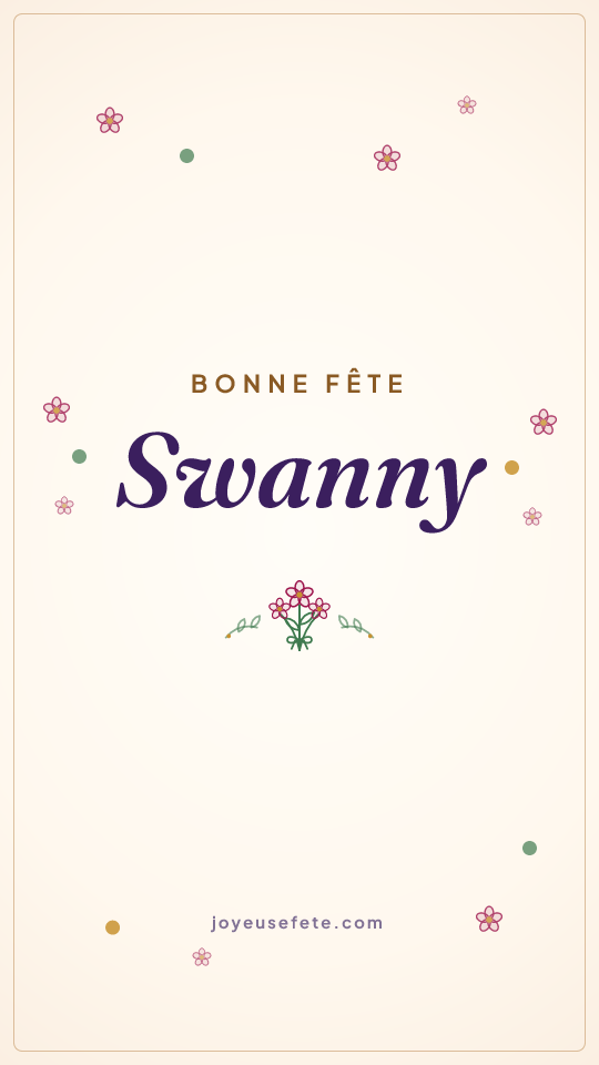 Image « Bonne fête Swanny » au format story