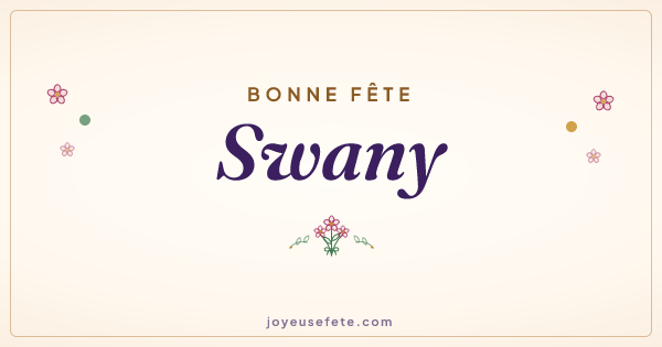 Image « Bonne fête Swany » au format large