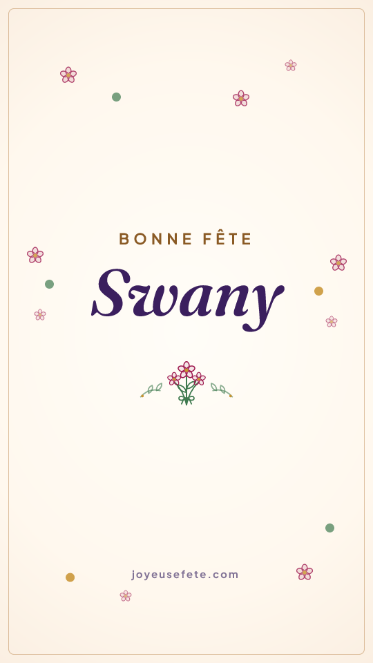 Image « Bonne fête Swany » au format story