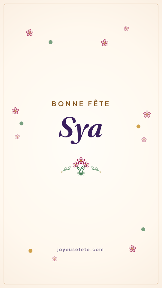 Image « Bonne fête Sya » au format story