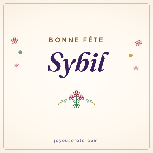 Image carrée « Bonne fête Sybil » pour WhatsApp