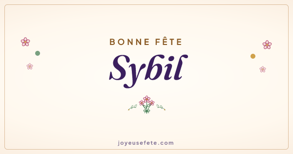 Image « Bonne fête Sybil » au format large