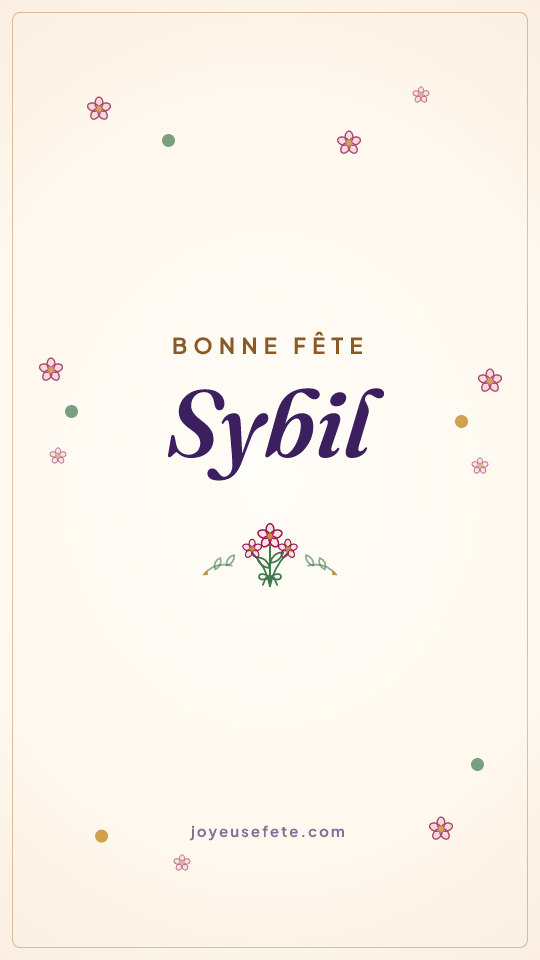 Image « Bonne fête Sybil » au format story