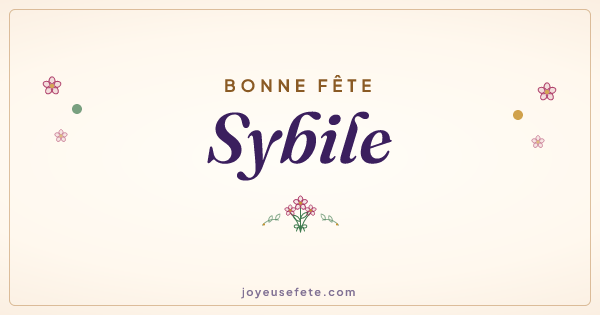 Image « Bonne fête Sybile » au format large