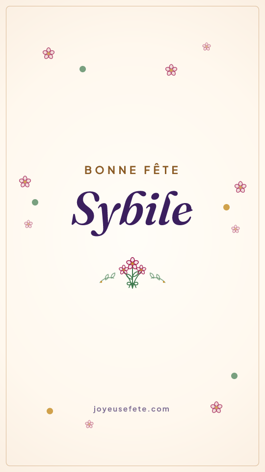 Image « Bonne fête Sybile » au format story