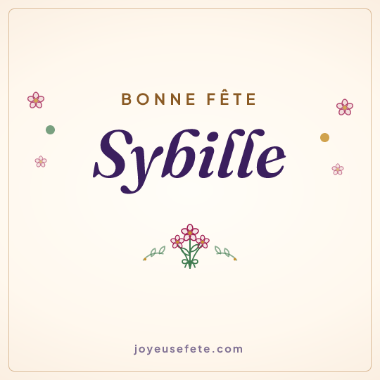Image carrée « Bonne fête Sybille » pour WhatsApp