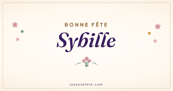 Image « Bonne fête Sybille » au format large