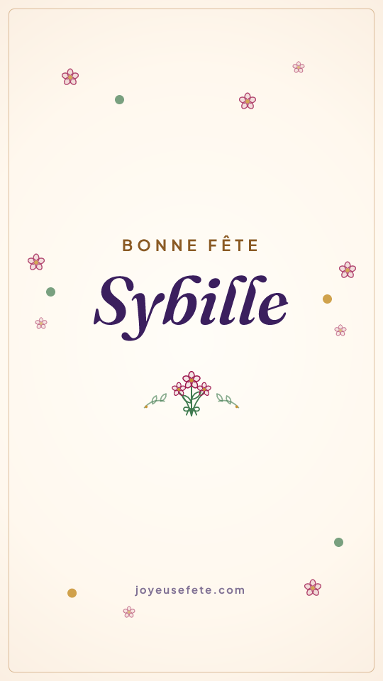 Image « Bonne fête Sybille » au format story