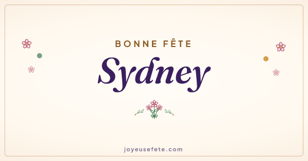 Image « Bonne fête Sydney » au format large