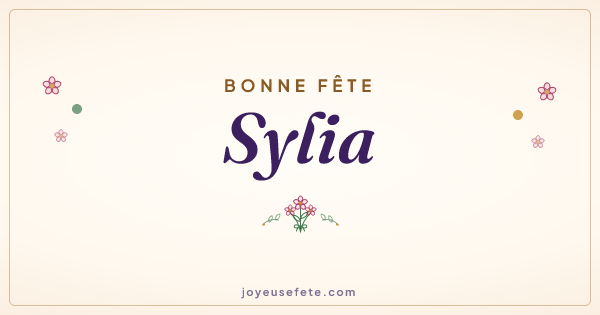 Image « Bonne fête Sylia » au format large