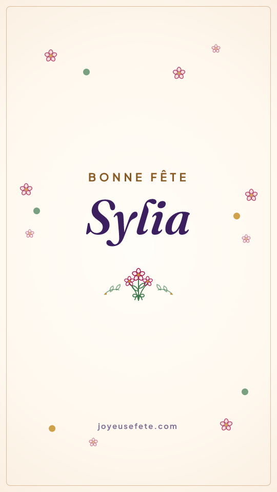 Image « Bonne fête Sylia » au format story