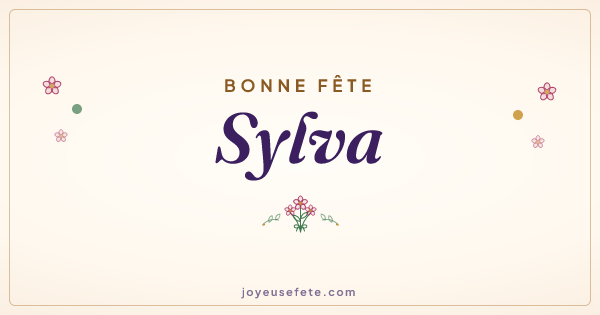 Image « Bonne fête Sylva » au format large