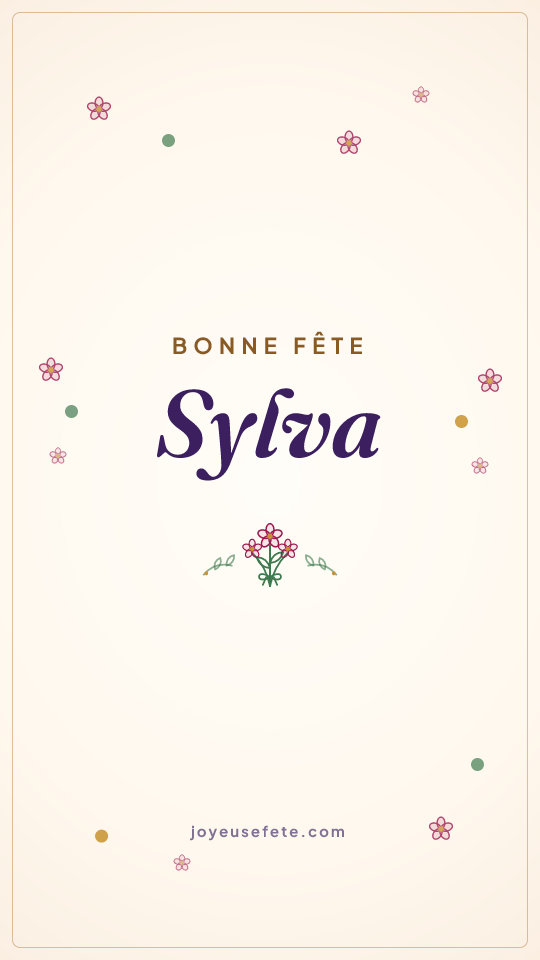 Image « Bonne fête Sylva » au format story
