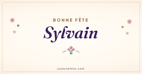 Image « Bonne fête Sylvain » au format large