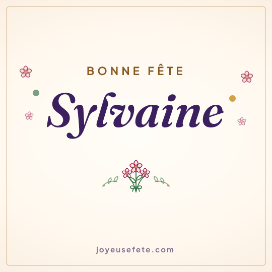 Image carrée « Bonne fête Sylvaine » pour WhatsApp