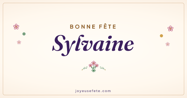 Image « Bonne fête Sylvaine » au format large