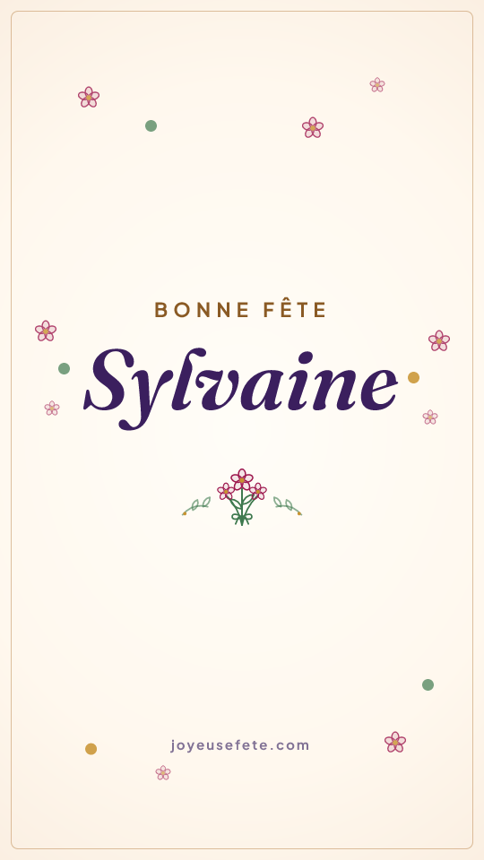 Image « Bonne fête Sylvaine » au format story
