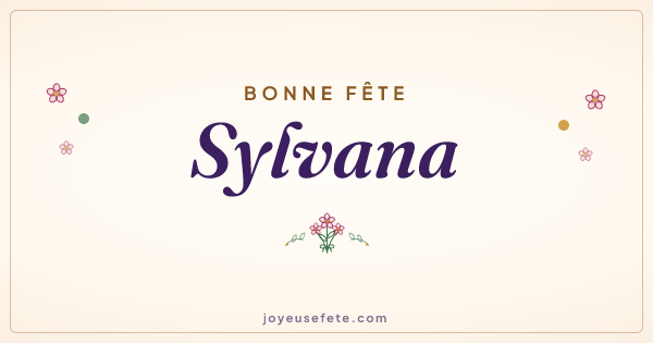 Image « Bonne fête Sylvana » au format large