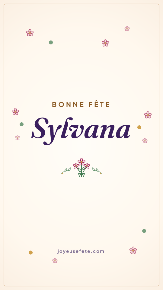 Image « Bonne fête Sylvana » au format story
