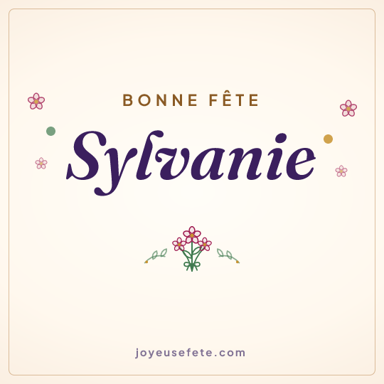 Image carrée « Bonne fête Sylvanie » pour WhatsApp