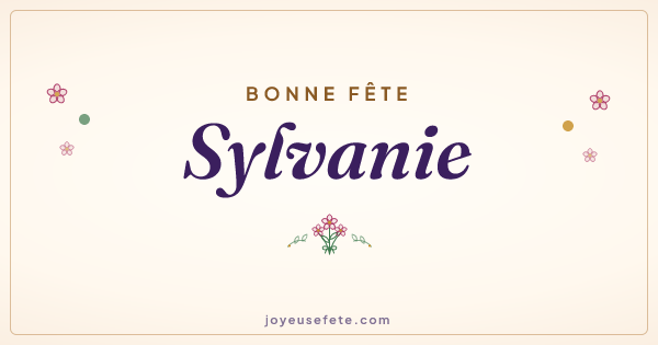 Image « Bonne fête Sylvanie » au format large