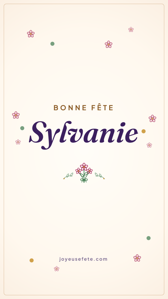 Image « Bonne fête Sylvanie » au format story