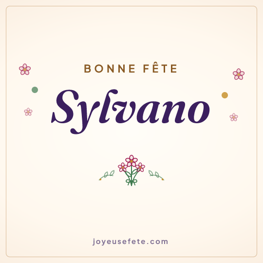 Image carrée « Bonne fête Sylvano » pour WhatsApp