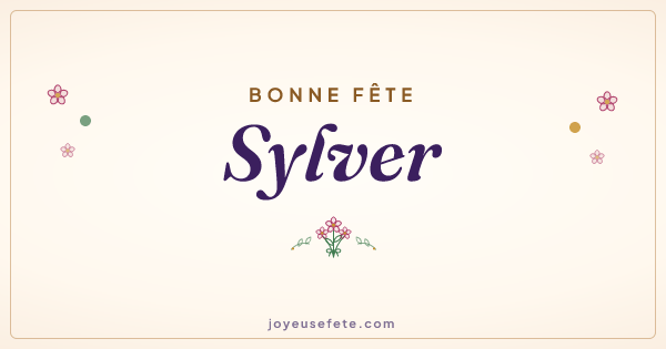 Image « Bonne fête Sylver » au format large