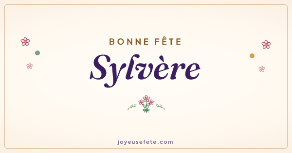 Image « Bonne fête Sylvere » au format large