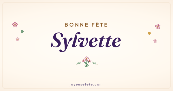 Image « Bonne fête Sylvette » au format large
