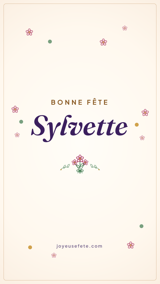 Image « Bonne fête Sylvette » au format story