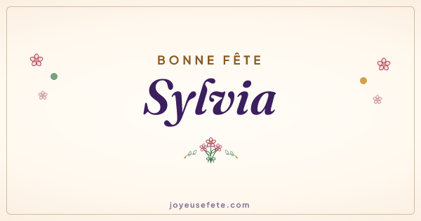 Image « Bonne fête Sylvia » au format large