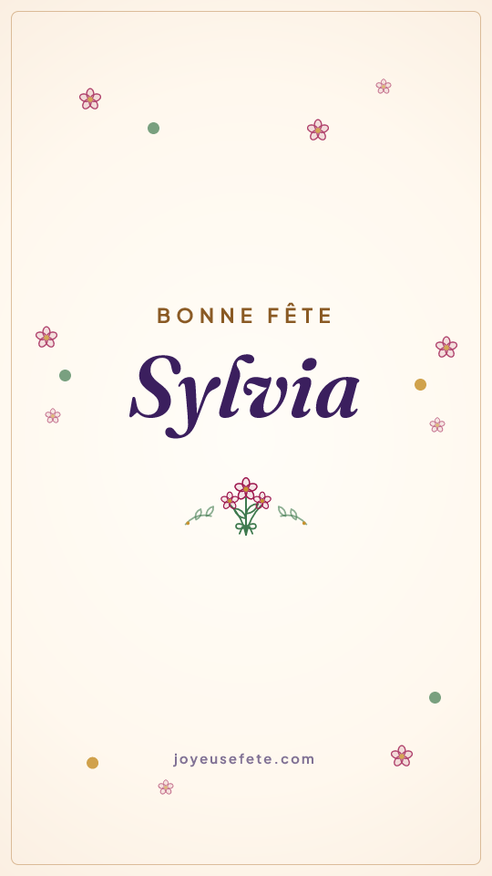 Image « Bonne fête Sylvia » au format story