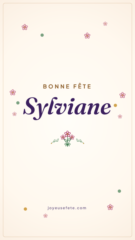 Image « Bonne fête Sylviane » au format story