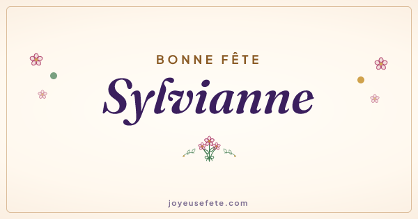 Image « Bonne fête Sylvianne » au format large