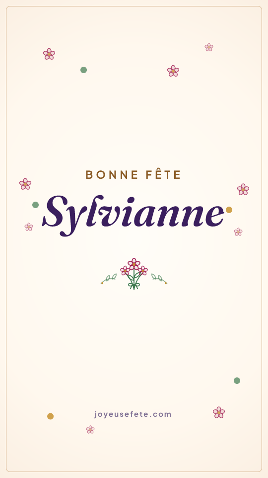 Image « Bonne fête Sylvianne » au format story