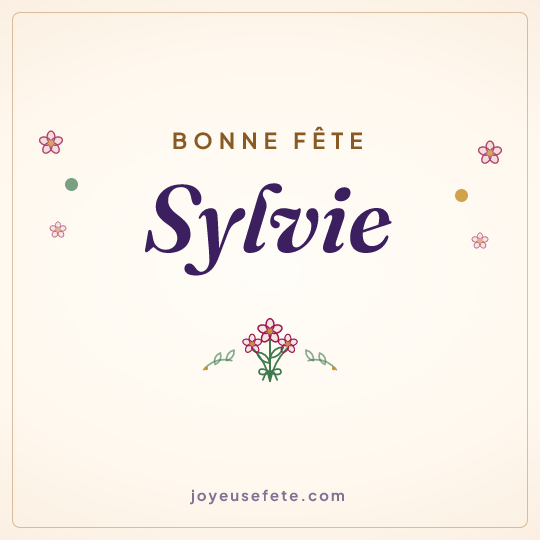 Image carrée « Bonne fête Sylvie » pour WhatsApp