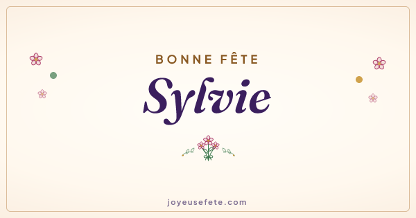 Image « Bonne fête Sylvie » au format large