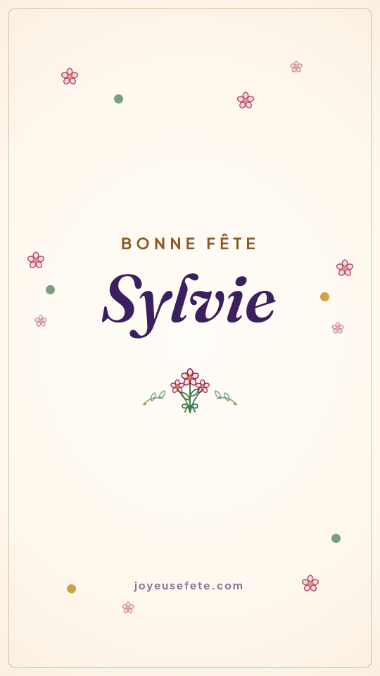 Image « Bonne fête Sylvie » au format story