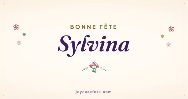 Image « Bonne fête Sylvina » au format large