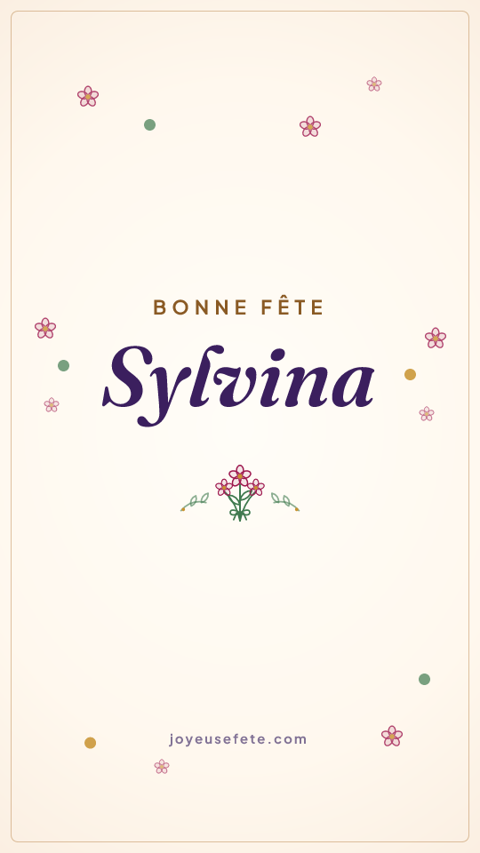 Image « Bonne fête Sylvina » au format story