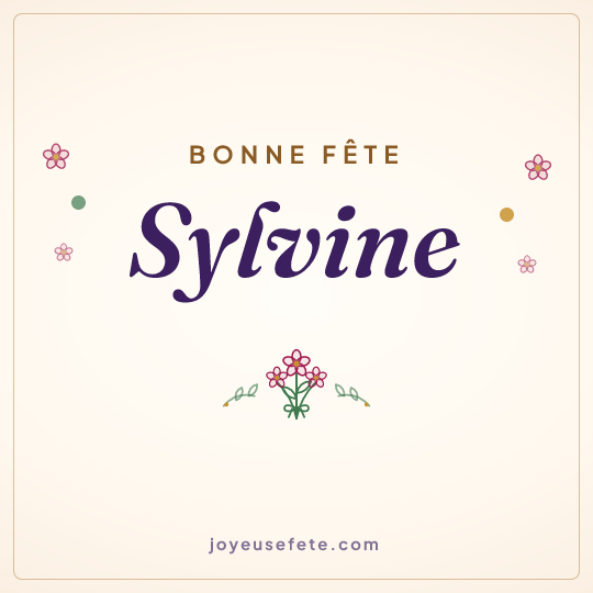 Image carrée « Bonne fête Sylvine » pour WhatsApp