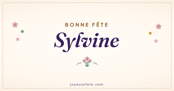 Image « Bonne fête Sylvine » au format large