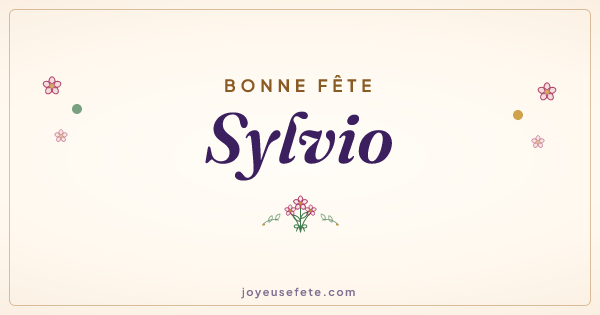 Image « Bonne fête Sylvio » au format large