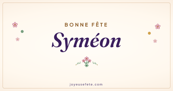 Image « Bonne fête Syméon » au format large