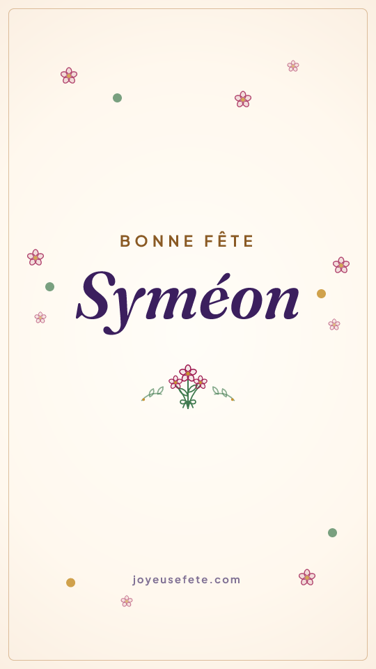 Image « Bonne fête Syméon » au format story