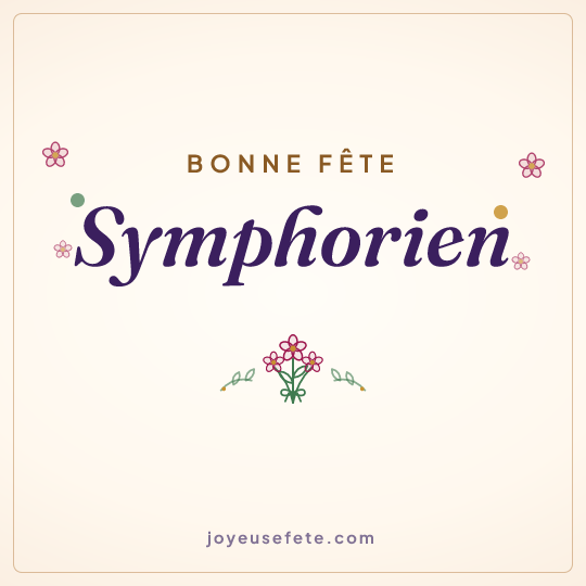 Image carrée « Bonne fête Symphorien » pour WhatsApp